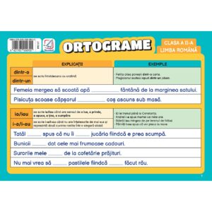 pr117 Pliant Ortograme - clasa a II-a